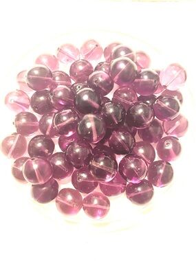 58 12mm Purple Glass Beads